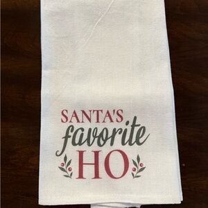 Festive White and Red Kitchen Towel/ Tea Towel